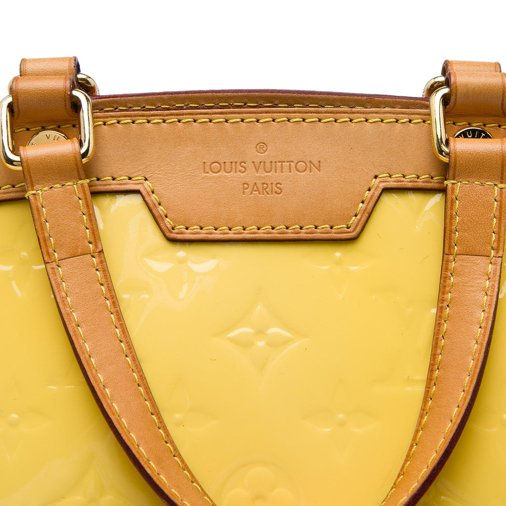 Louis Vuitton Monogram Vernis Brea MM Satchel - Yellow