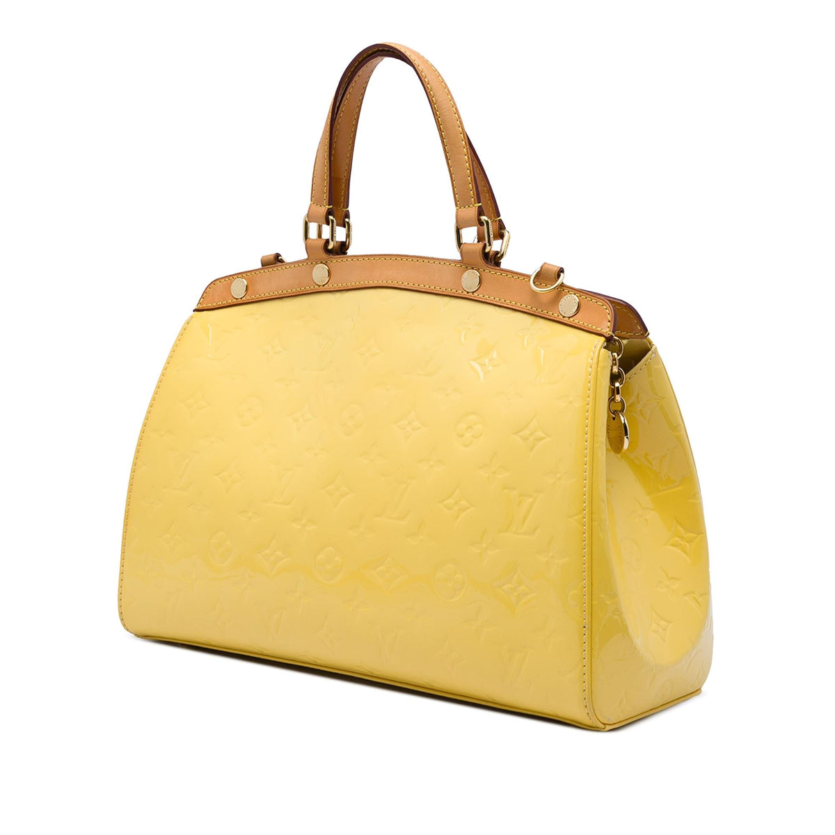 Louis Vuitton Monogram Vernis Brea MM Satchel - Yellow