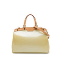 Louis Vuitton Monogram Vernis Brea MM Satchel - White