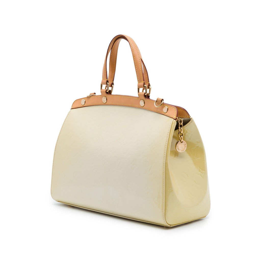 Louis Vuitton Monogram Vernis Brea MM Satchel - White