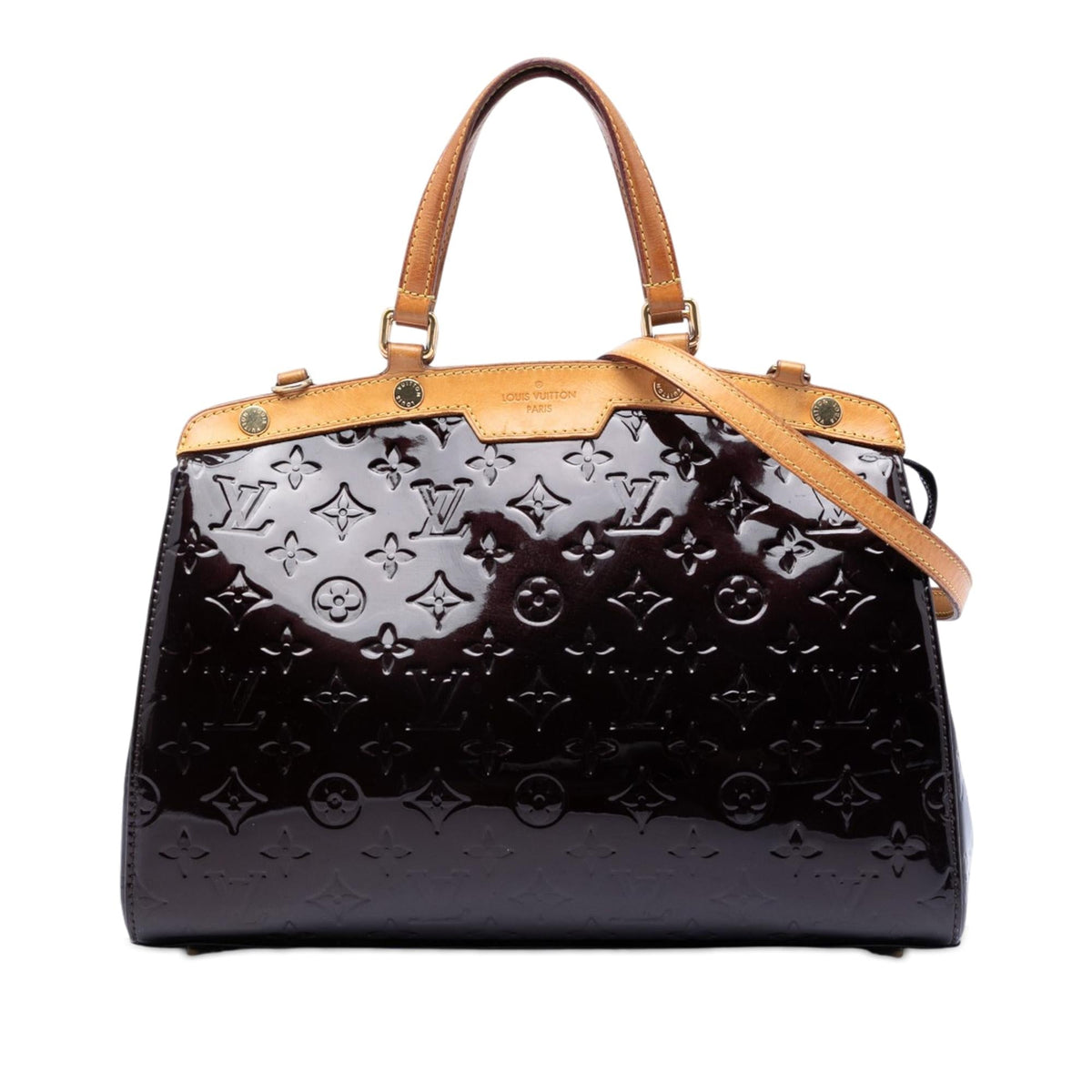 Louis Vuitton Monogram Vernis Brea PM Satchel - Purple