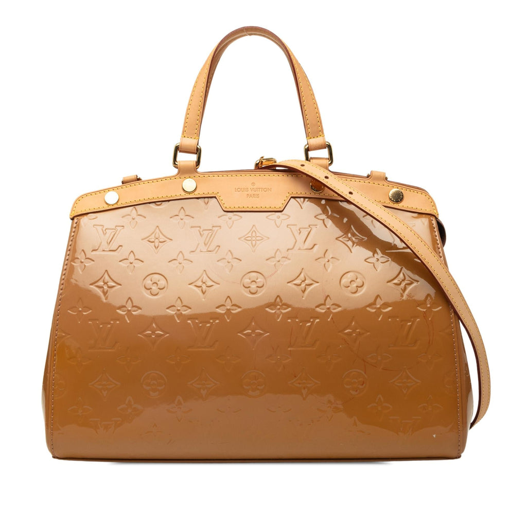 Louis Vuitton Monogram Vernis Brea Satchel - Beige