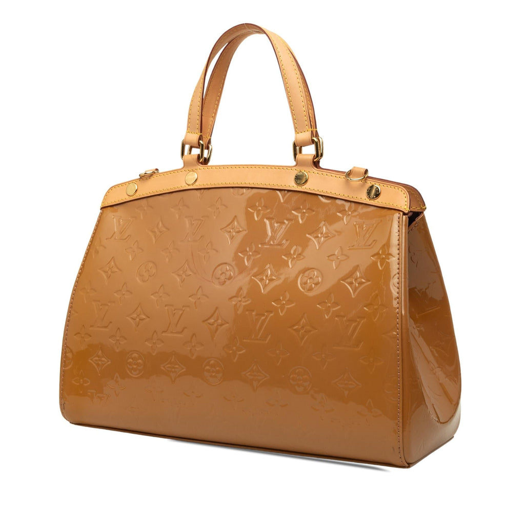 Louis Vuitton Monogram Vernis Brea Satchel - Beige