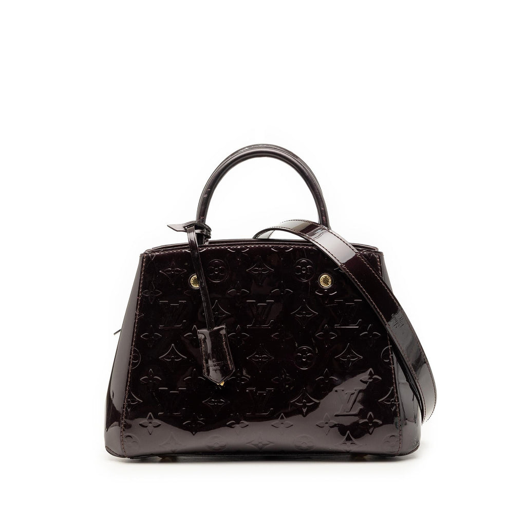 Louis Vuitton Monogram Vernis Montaigne BB Satchel - Purple