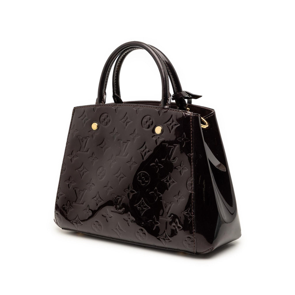 Louis Vuitton Monogram Vernis Montaigne BB Satchel - Purple