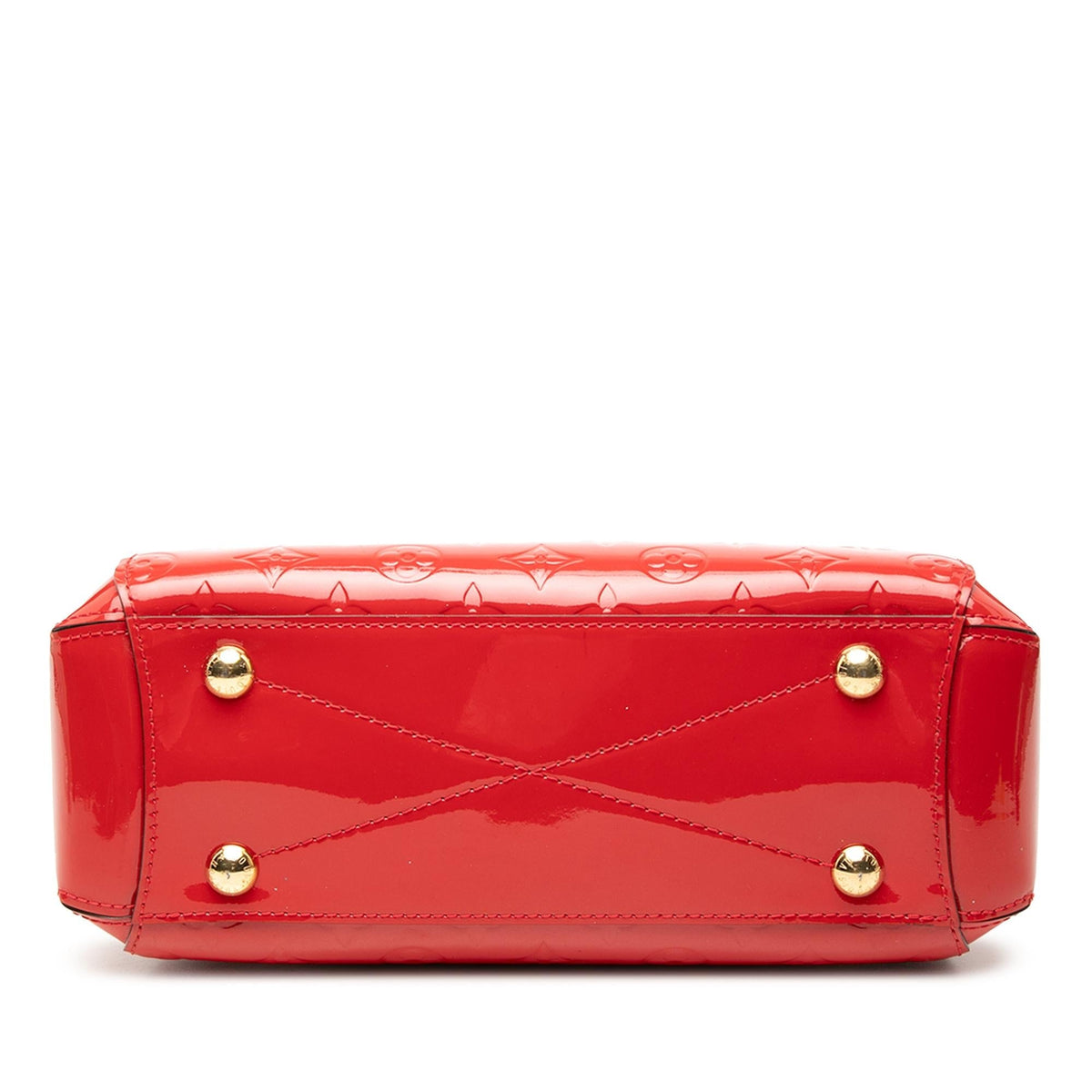 Louis Vuitton Monogram Vernis Montaigne BB Satchel - Red
