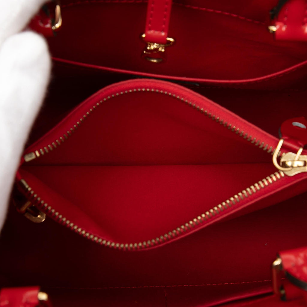 Louis Vuitton Monogram Vernis Montaigne BB Satchel - Red