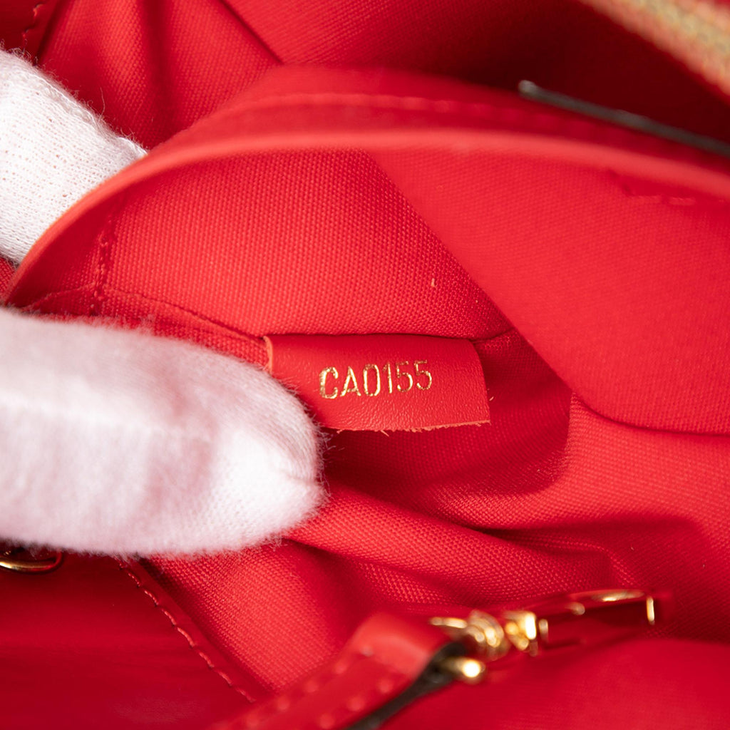 Louis Vuitton Monogram Vernis Montaigne BB Satchel - Red