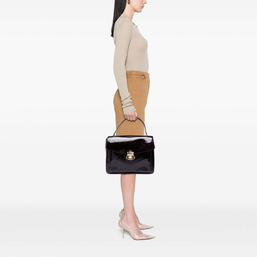 Louis Vuitton Monogram Vernis Romaine Satchel - Purple
