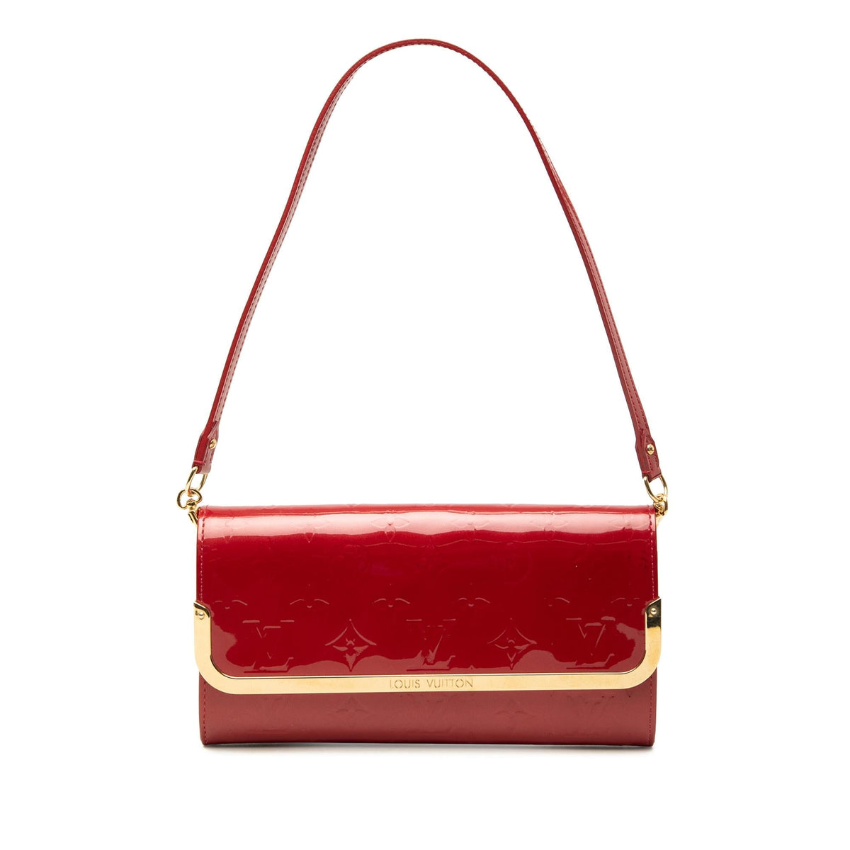 Louis Vuitton Monogram Vernis Rossmore MM Shoulder Bag - Red