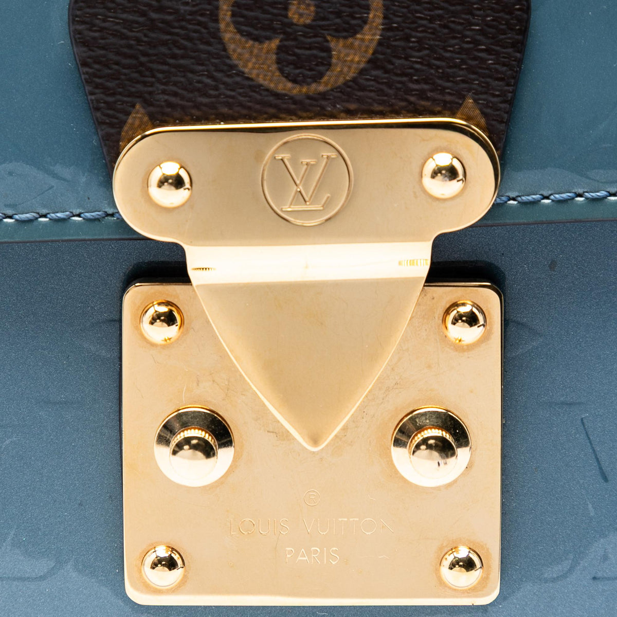Louis Vuitton Monogram Vernis Spring Street Satchel - Blue