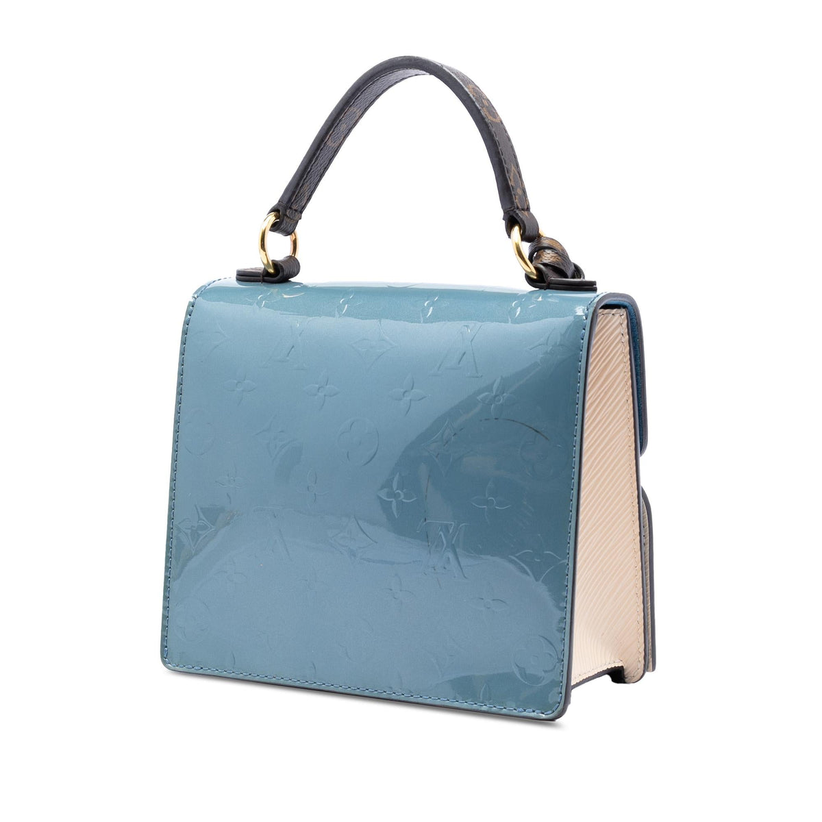 Louis Vuitton Monogram Vernis Spring Street Satchel - Blue