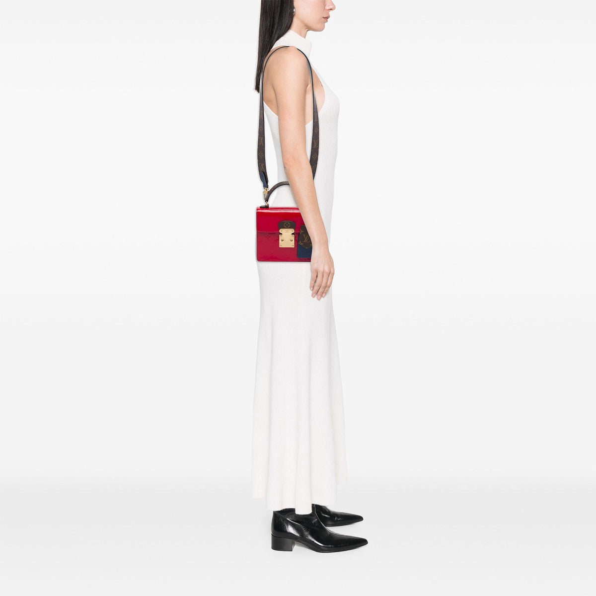 Louis Vuitton Monogram Vernis Spring Street Satchel - Red