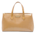 Louis Vuitton Monogram Vernis Wilshire PM Satchel - Beige
