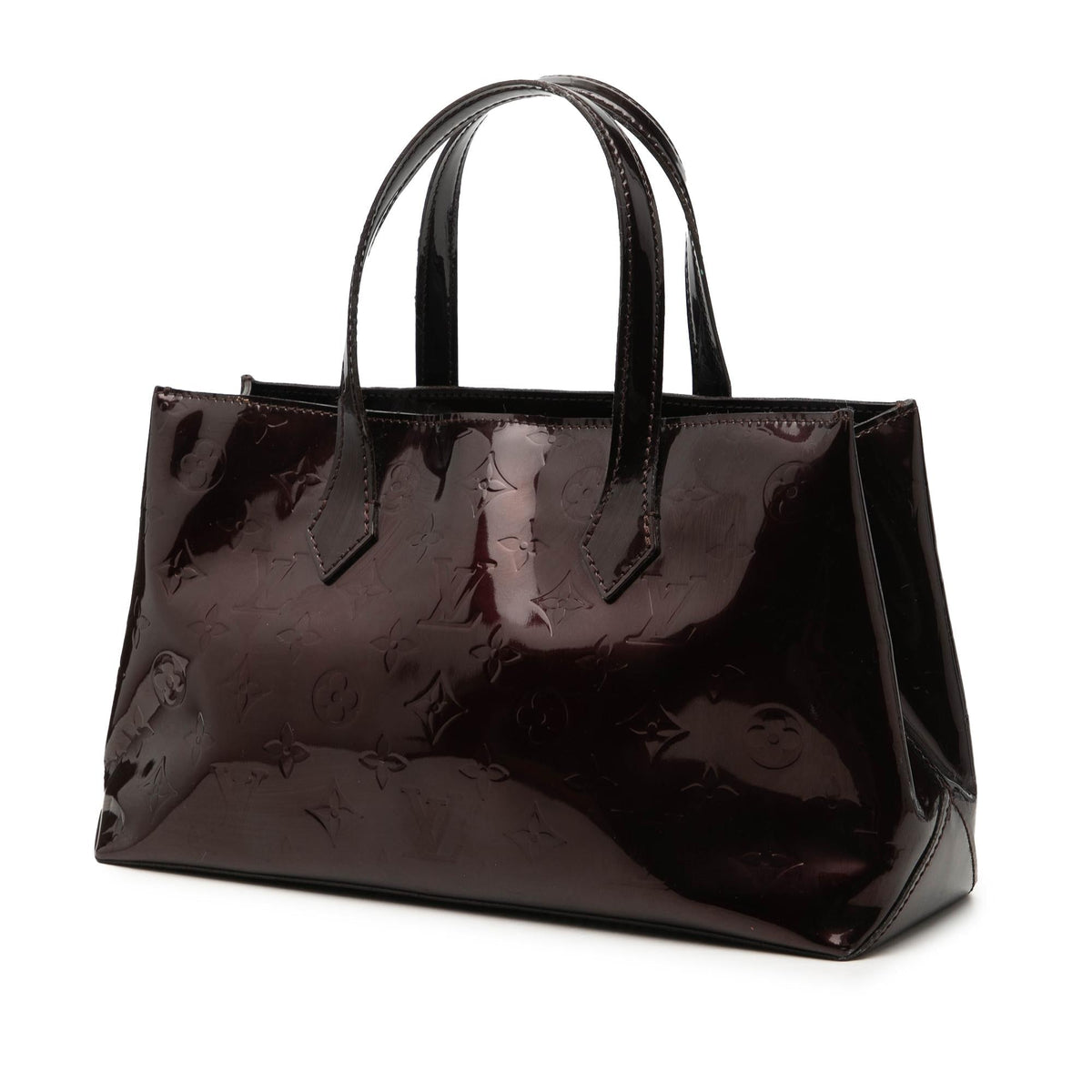 Louis Vuitton Monogram Vernis Wilshire PM Satchel - Purple
