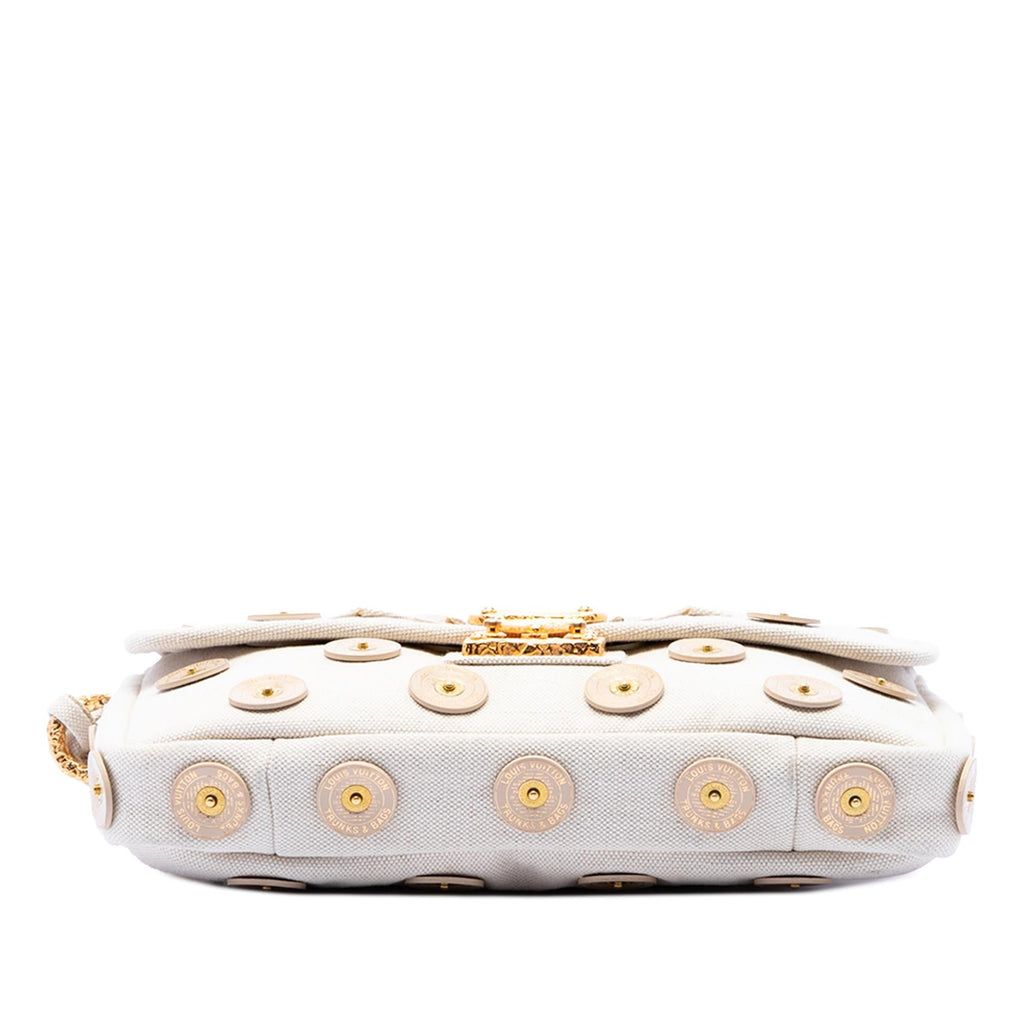 Louis Vuitton Polka Dots Panama Tinkerbell Satchel - White