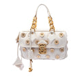 Louis Vuitton Polka Dots Panama Tinkerbell Satchel - White