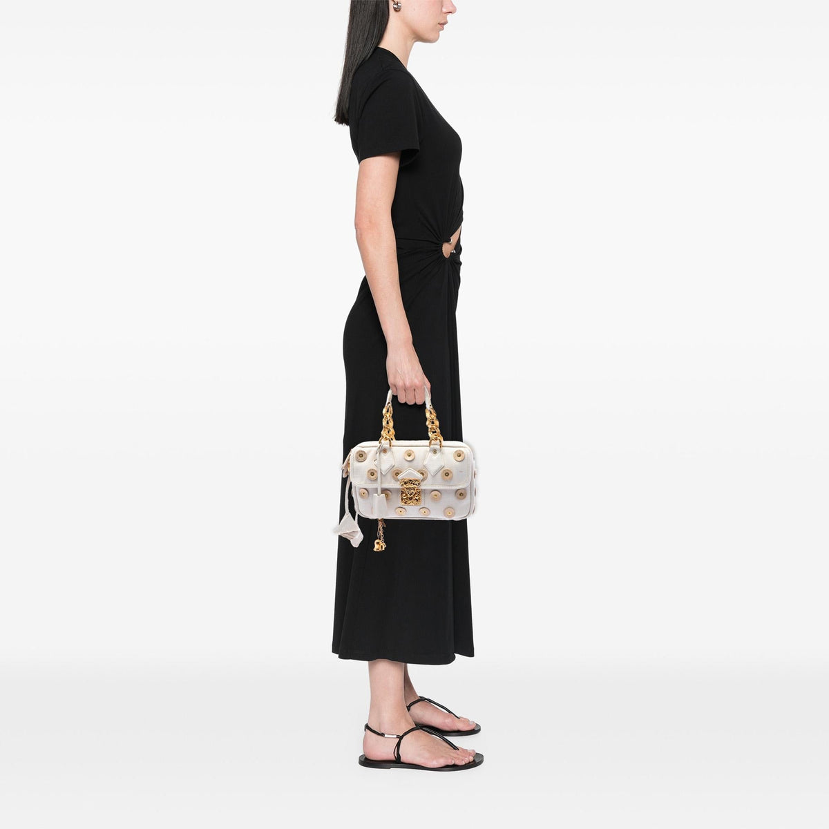 Louis Vuitton Polka Dots Panama Tinkerbell Satchel - White