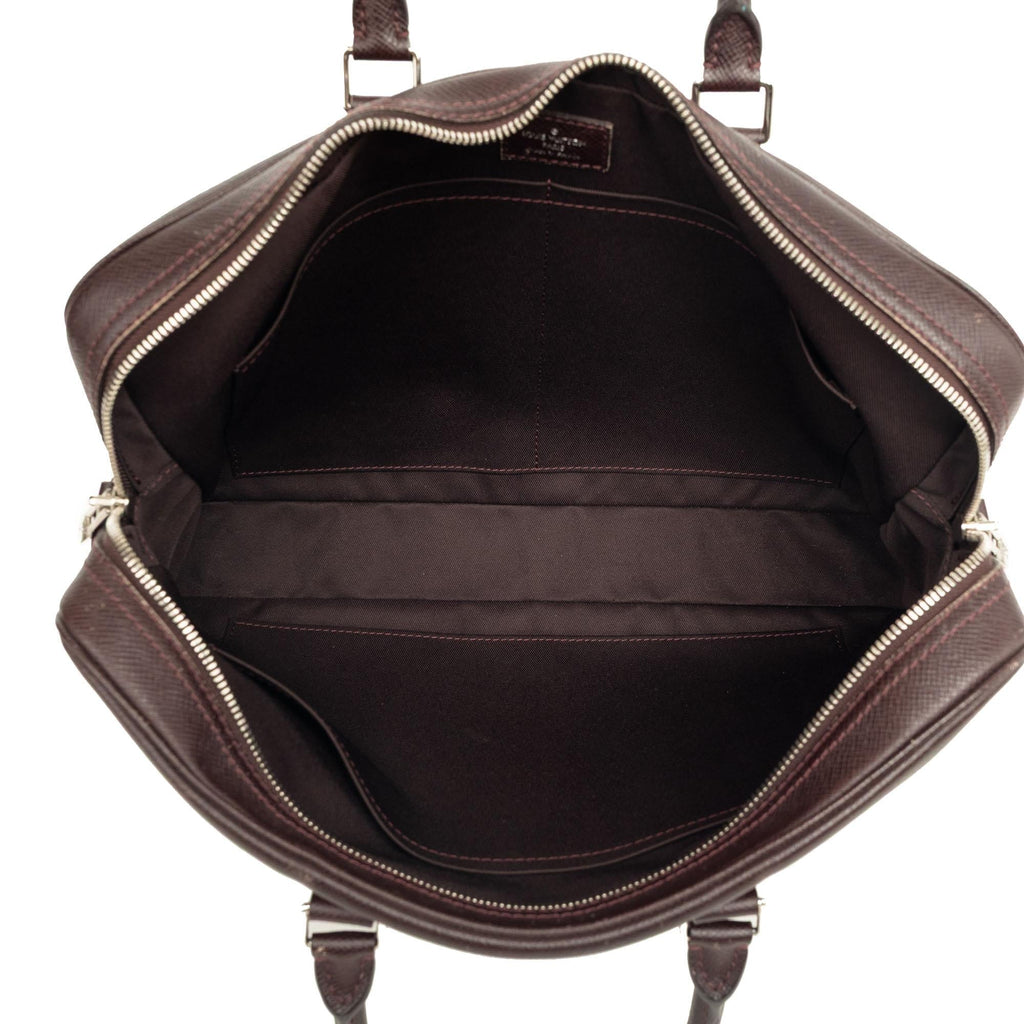 Louis Vuitton Taiga Porte Documents Voyage PM Tote Bag - Brown