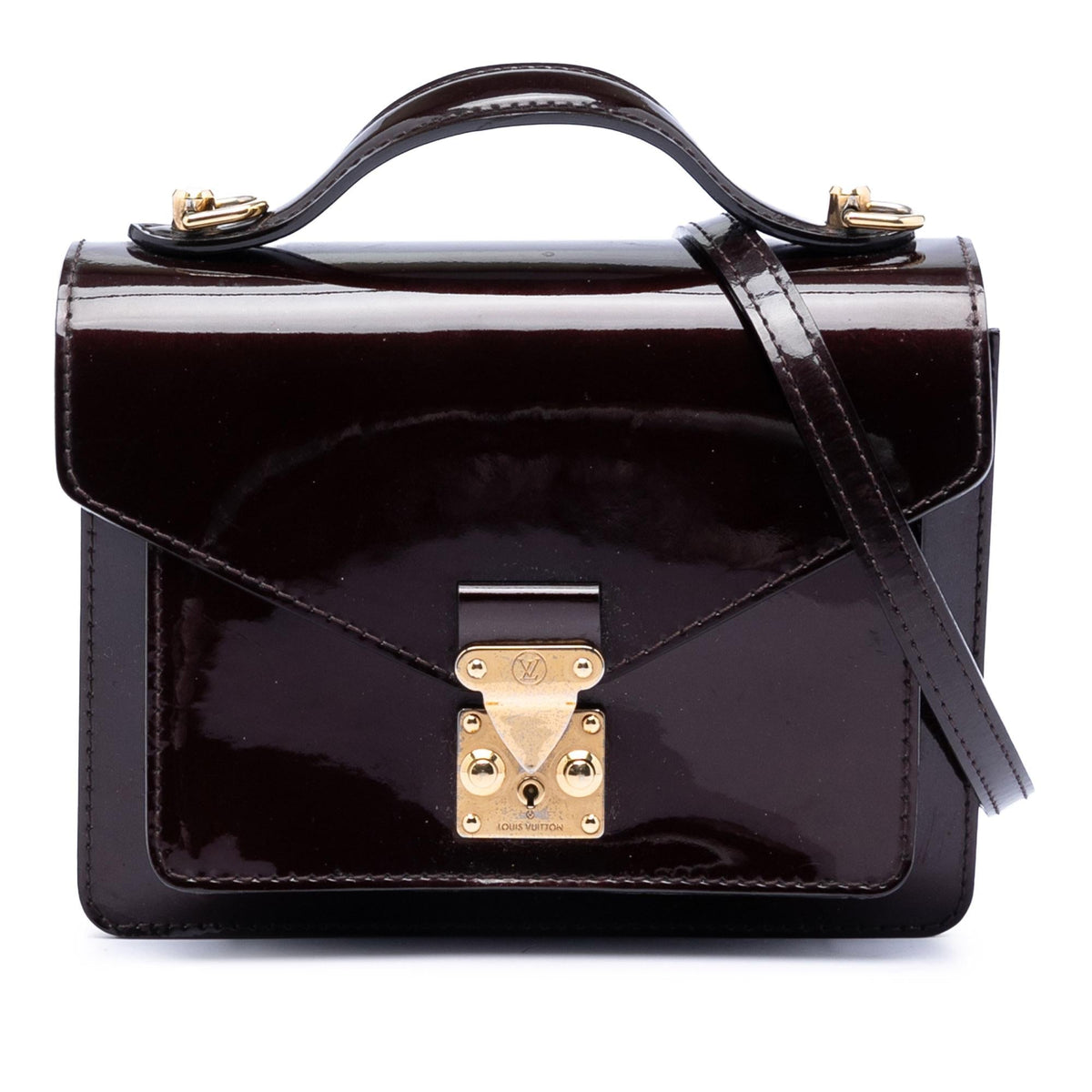 Louis Vuitton Vernis Monceau BB Satchel - Purple