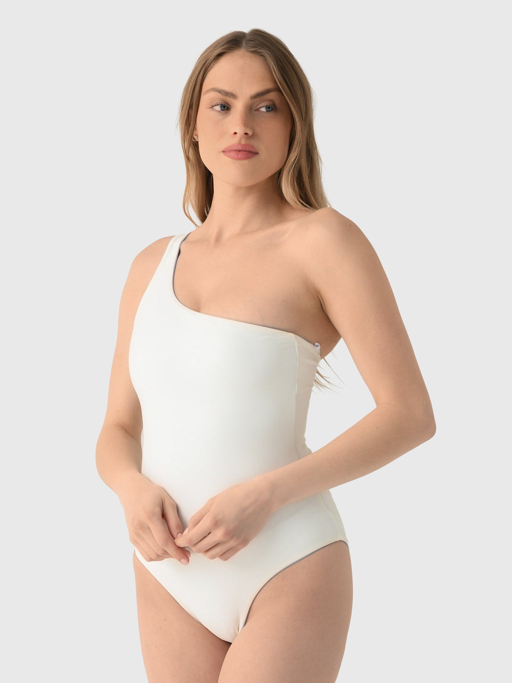 Minnow Women's Reversible One Shoulder One-Piece Swimsuit