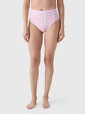 Minnow Women's Blush Gingham High Waist Bikini Bottom