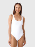 Minnow Women's Terry Scoop Neck One-Piece Swimsuit