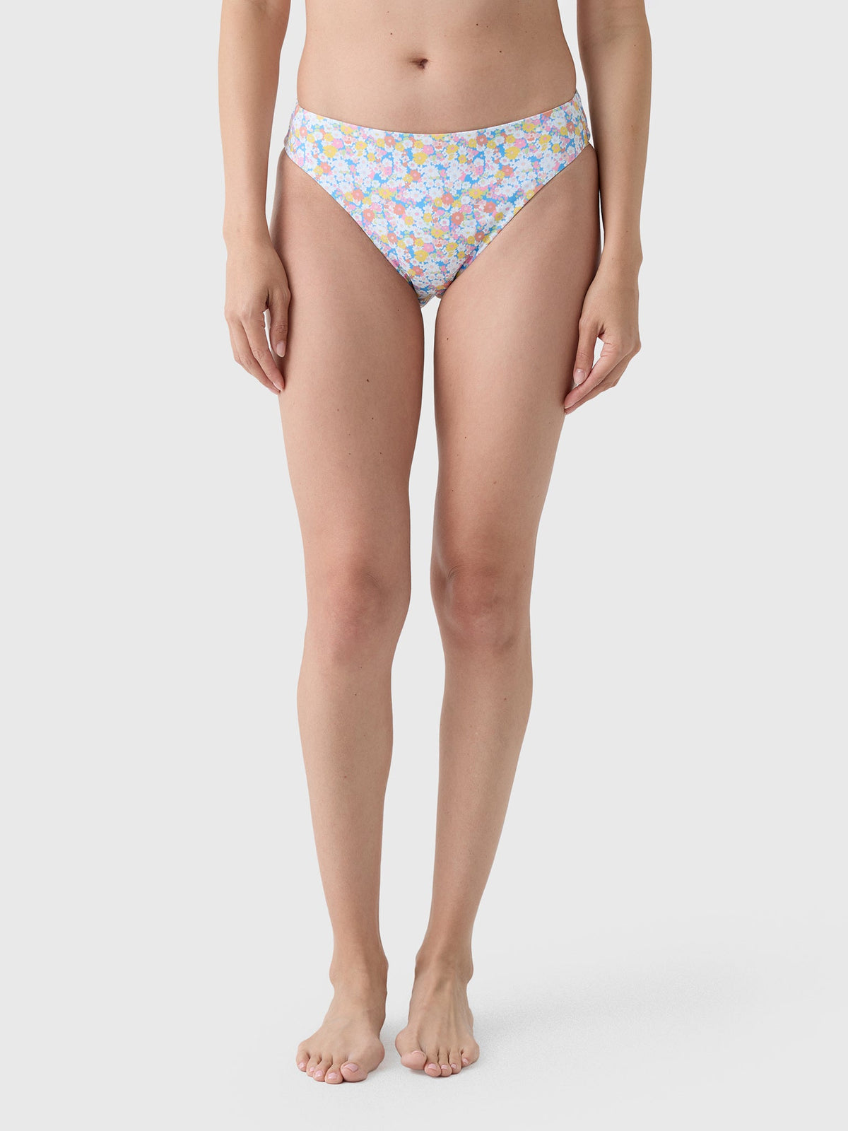 Minnow Women's Jasmine Blossom Mid Rise Bikini Bottom