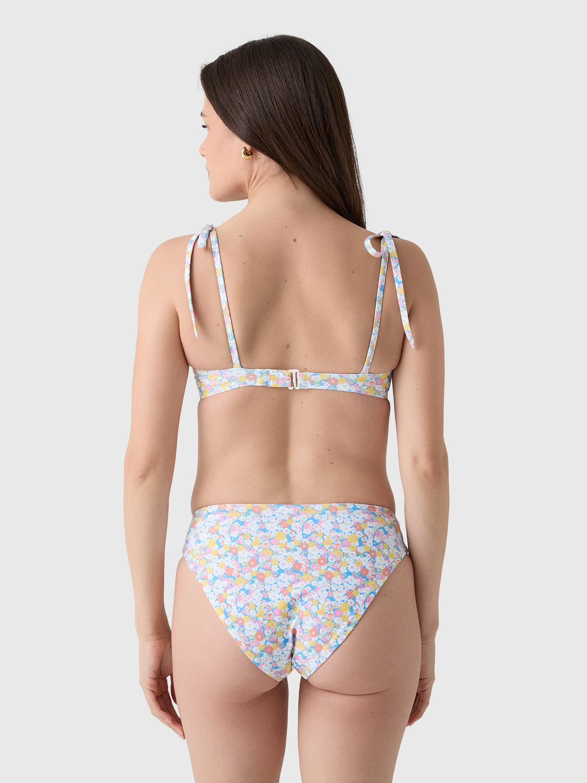 Minnow Women's Jasmine Blossom Tie Strap Bikini Top