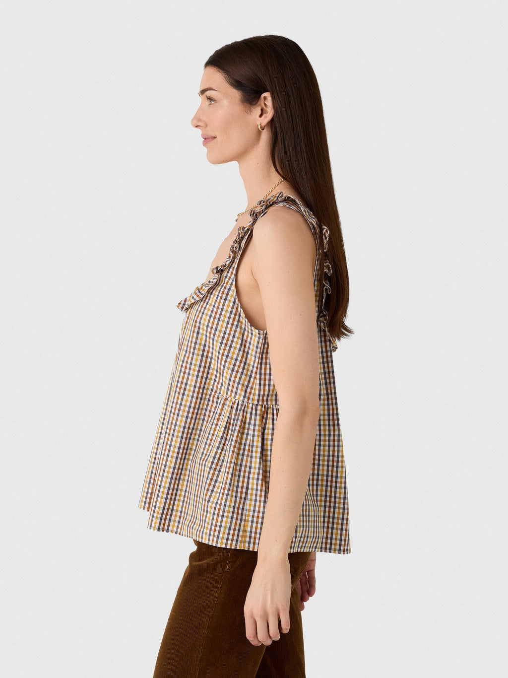 Lee Mathews Women's Christie Poplin Check Top