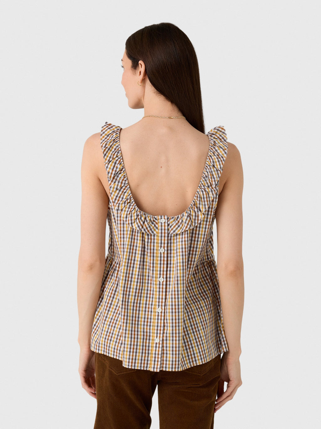 Lee Mathews Women's Christie Poplin Check Top