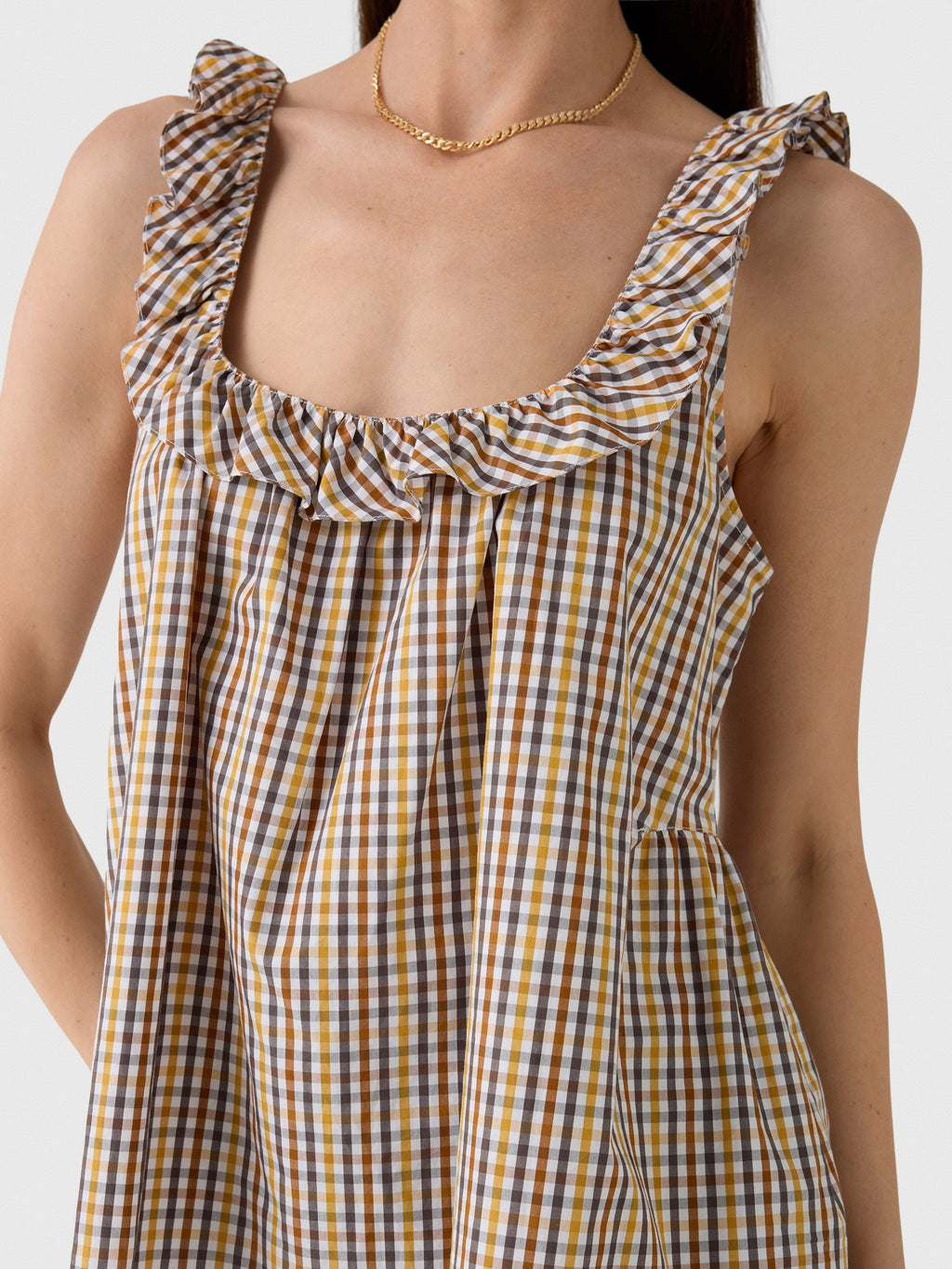 Lee Mathews Women's Christie Poplin Check Top