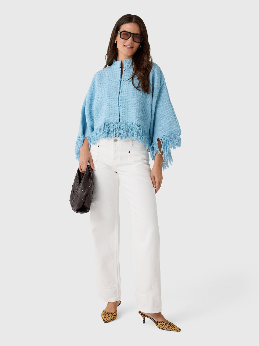 La Vie Women's Knit Cropped Jacket