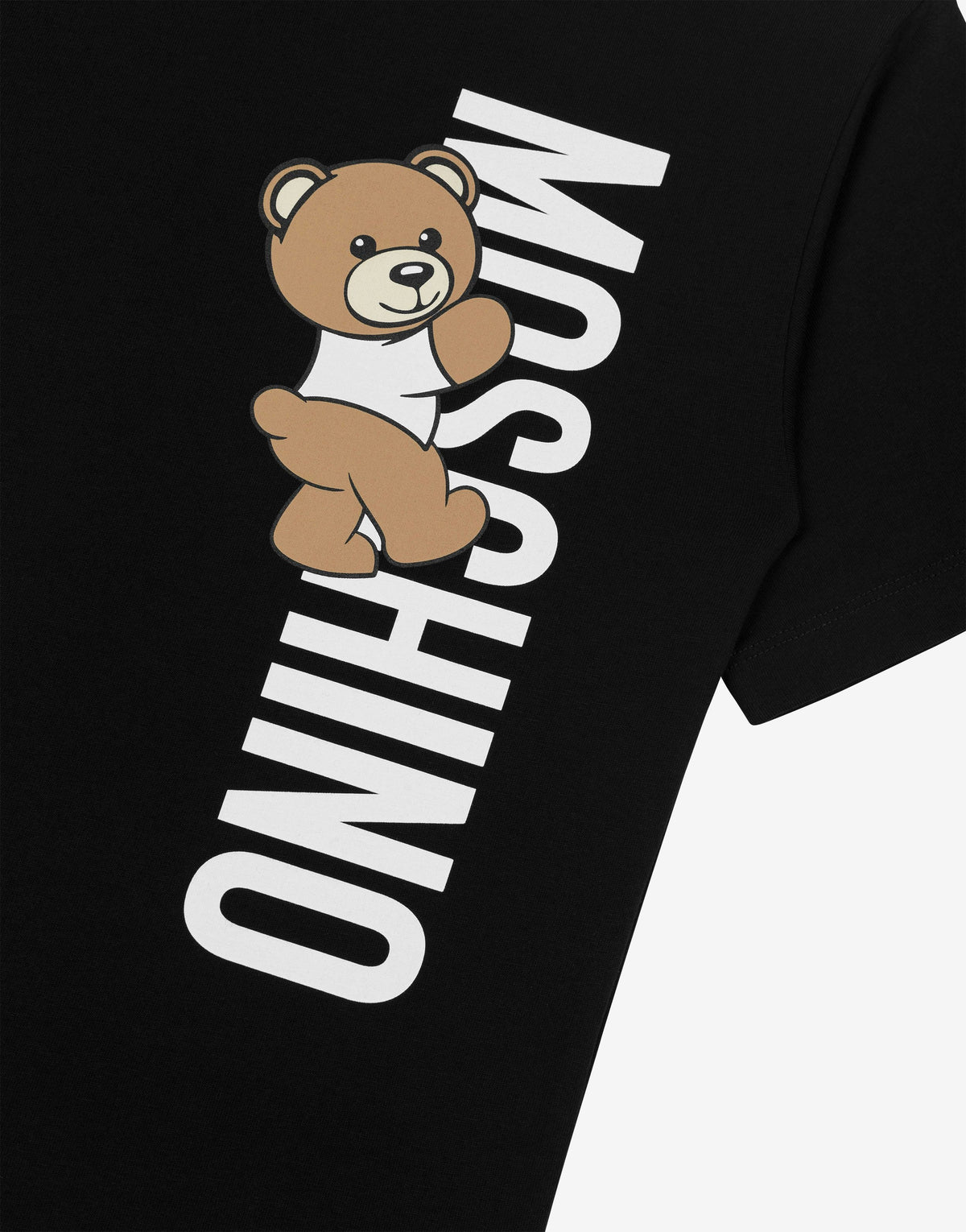 MOSCHINO Teddy Logo Jersey Maxi S/S Tee Kids Apparel