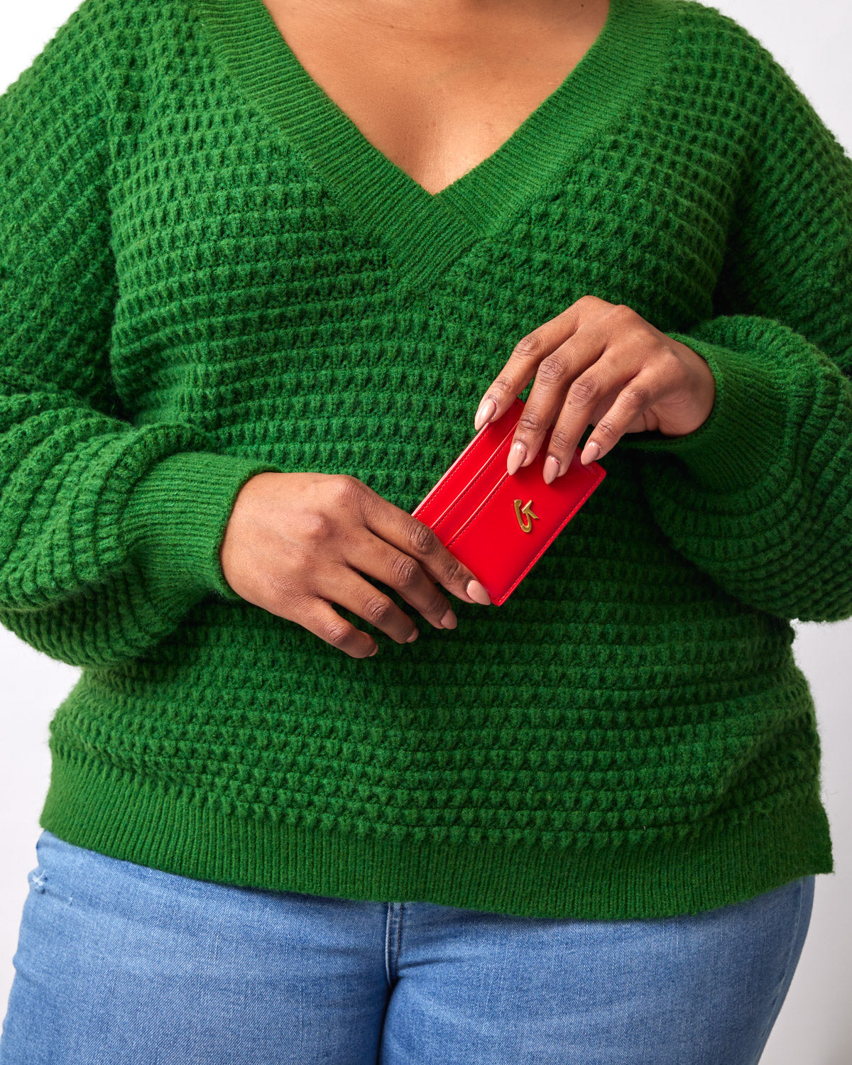 STANDARD GOLD CARD HOLDER - MIRROR RED