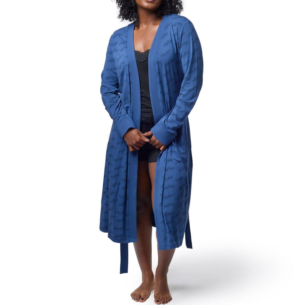 SIGNATURE LUXE ROBE - NAVY