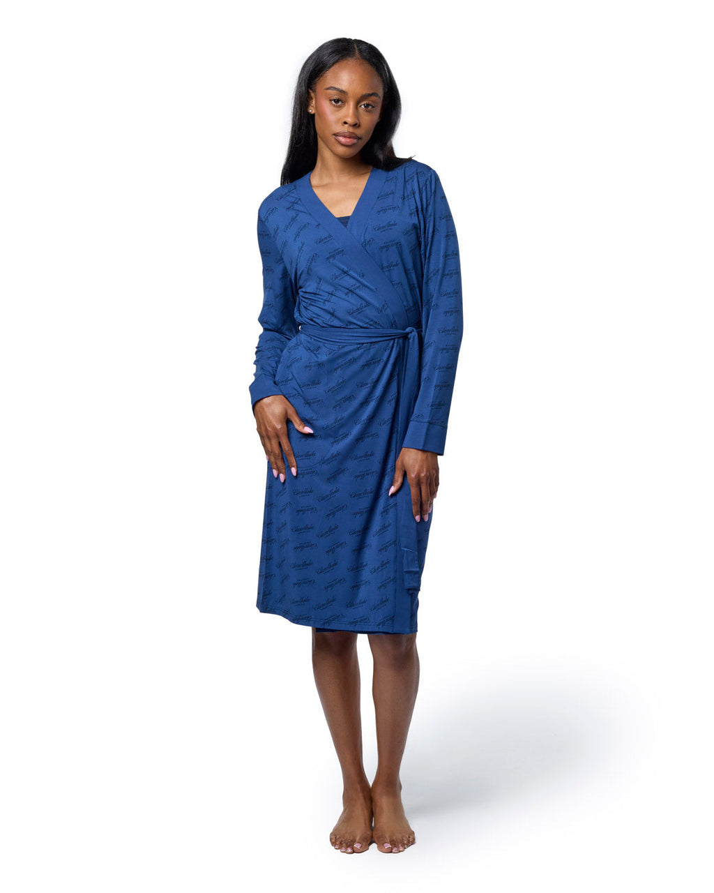 SIGNATURE LUXE ROBE - NAVY