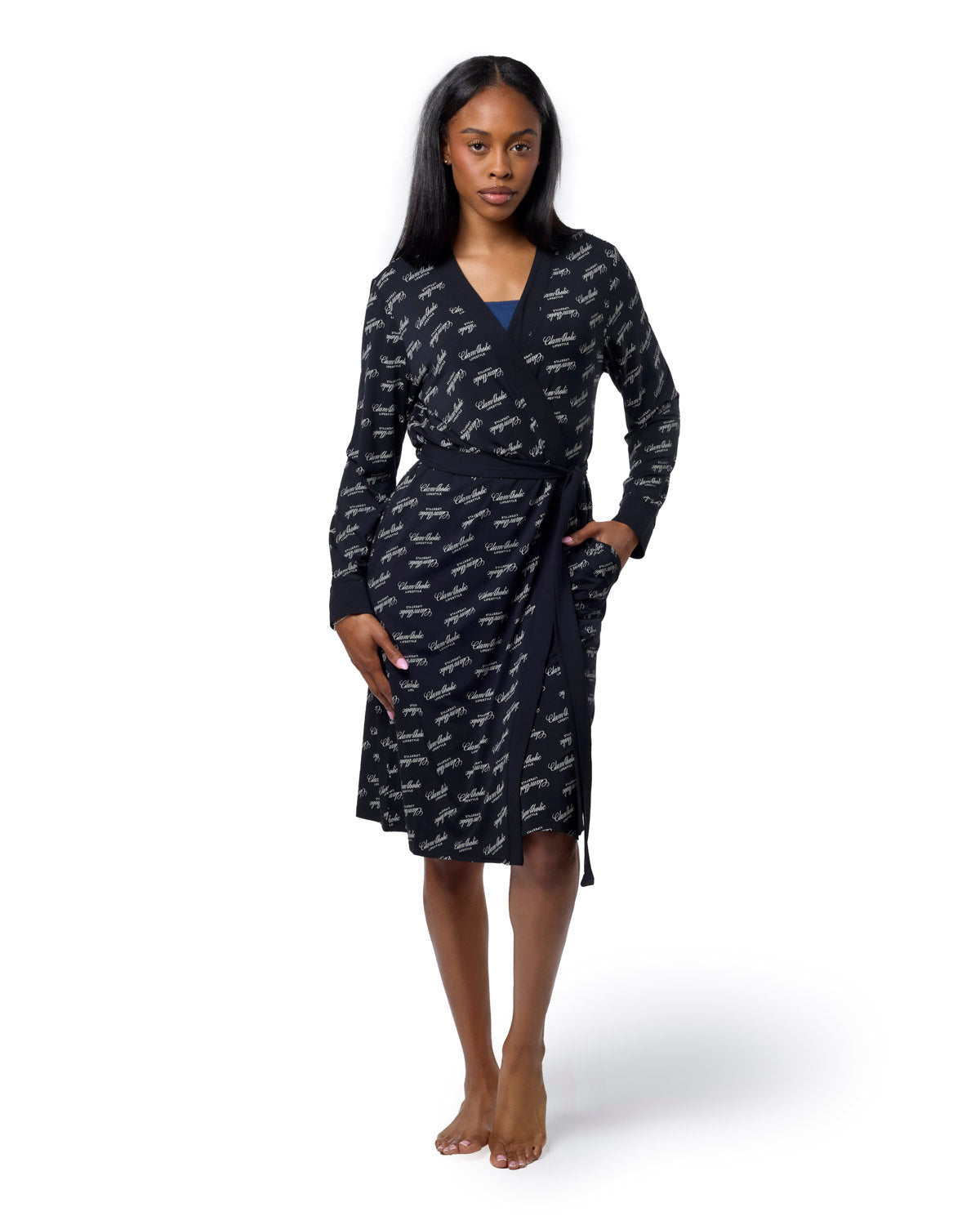 SIGNATURE LUXE ROBE - BLACK