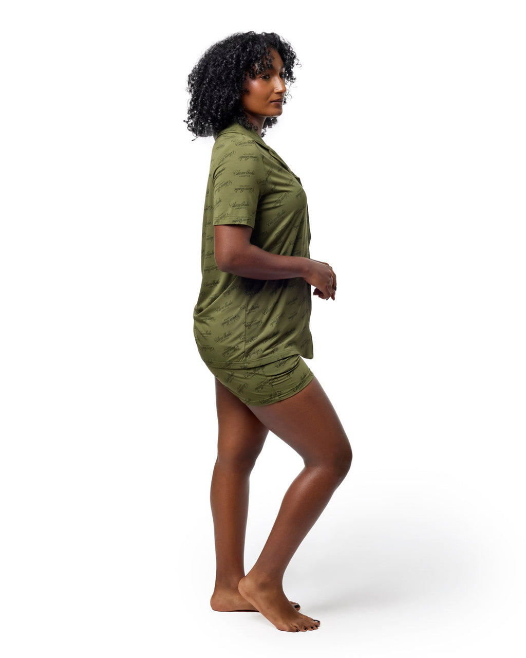 SIGNATURE LUXE PAJAMA SHORT SET - GREEN