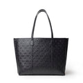 XL MONOGRAM SLEEK TOTE - BLACK