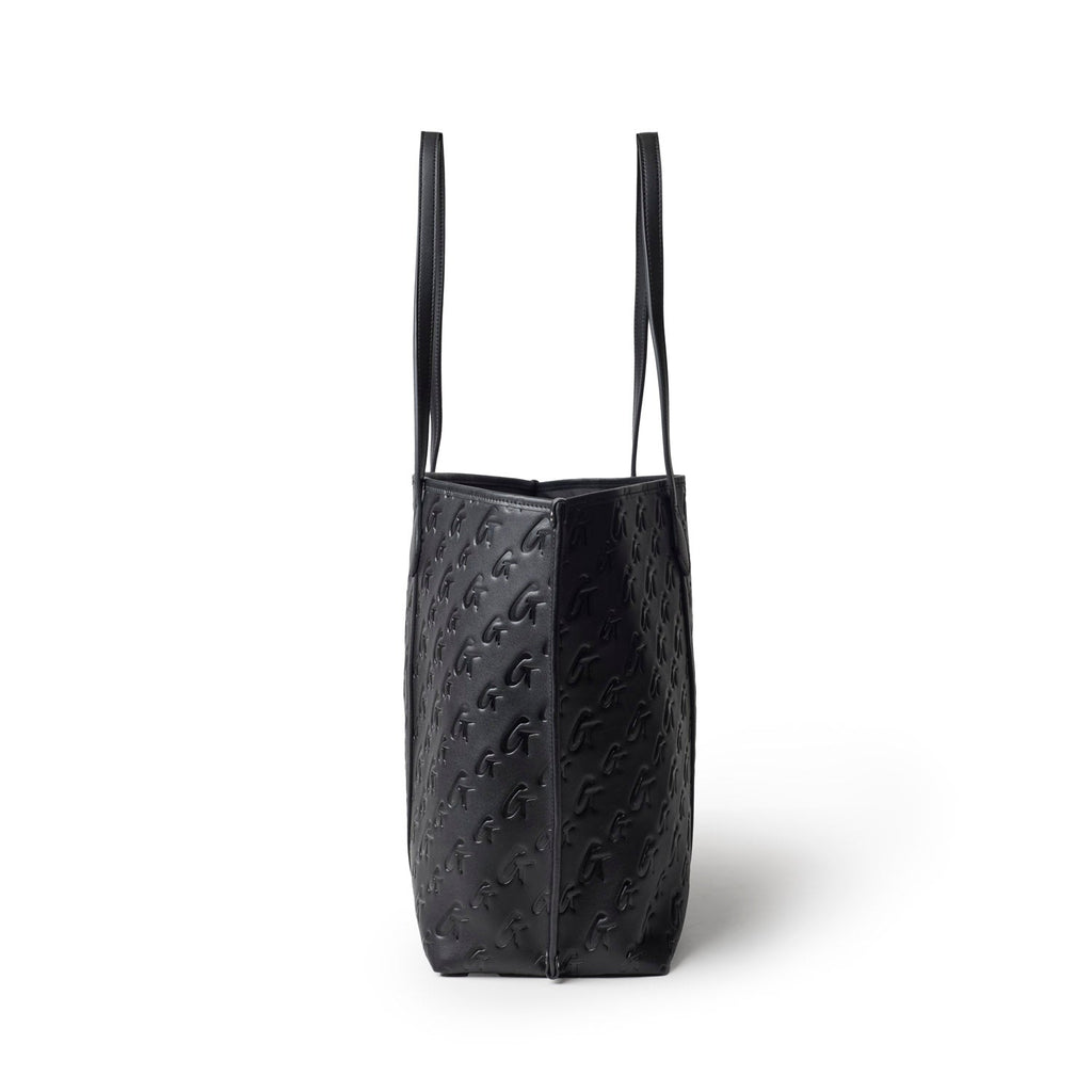 XL MONOGRAM SLEEK TOTE - BLACK