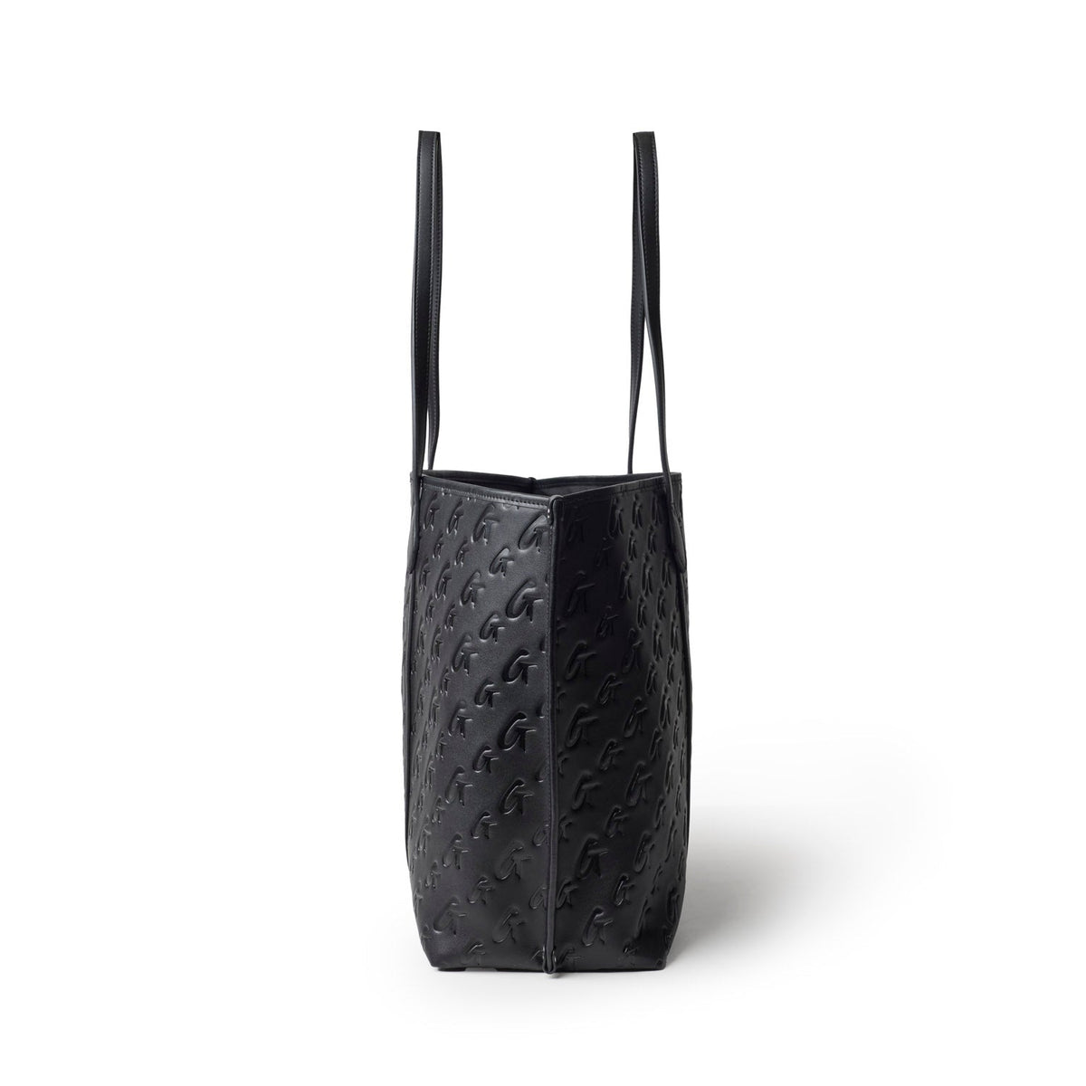 XL MONOGRAM SLEEK TOTE - BLACK