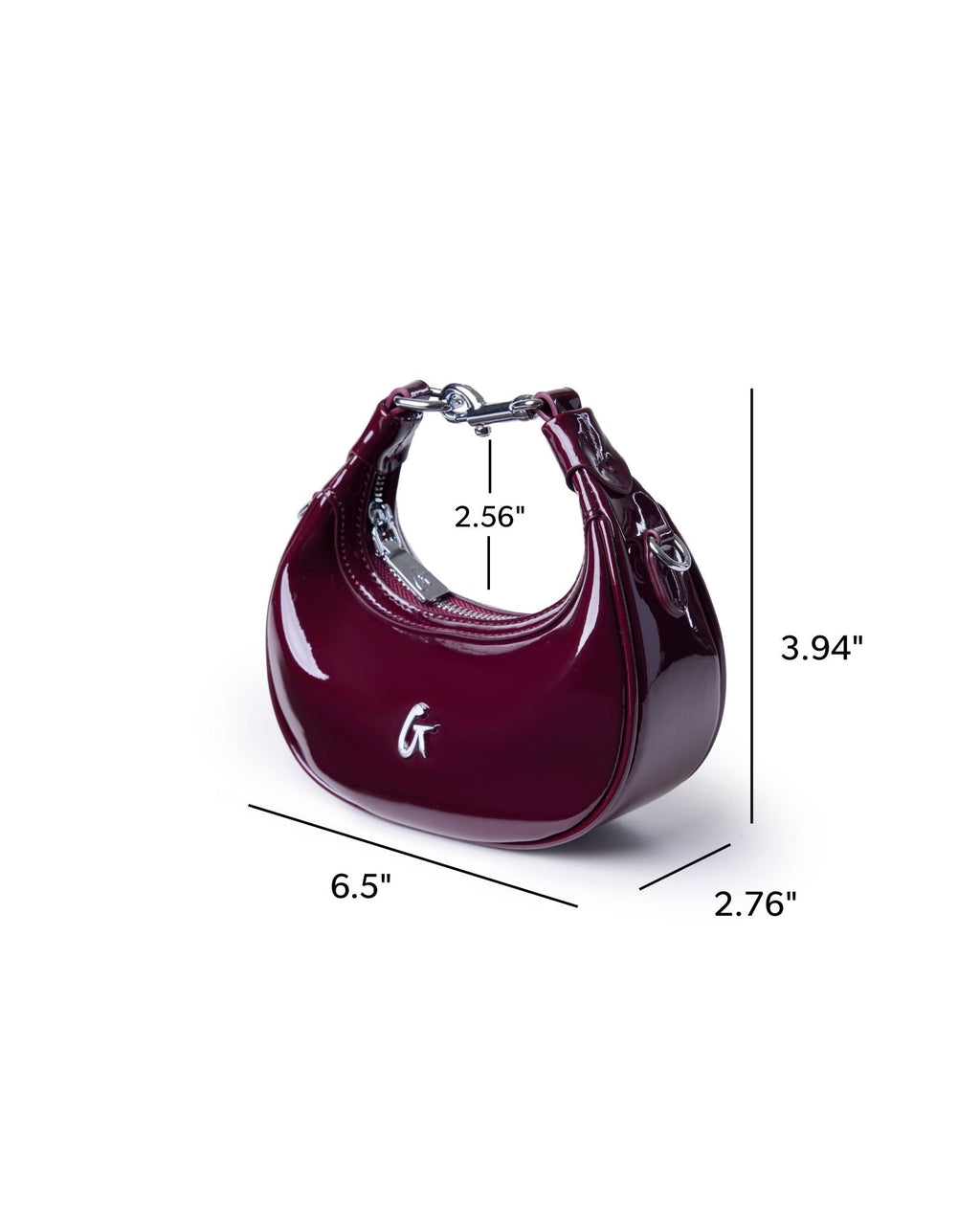 NANO MIRROR HOBO BAG - MIRROR BURGUNDY