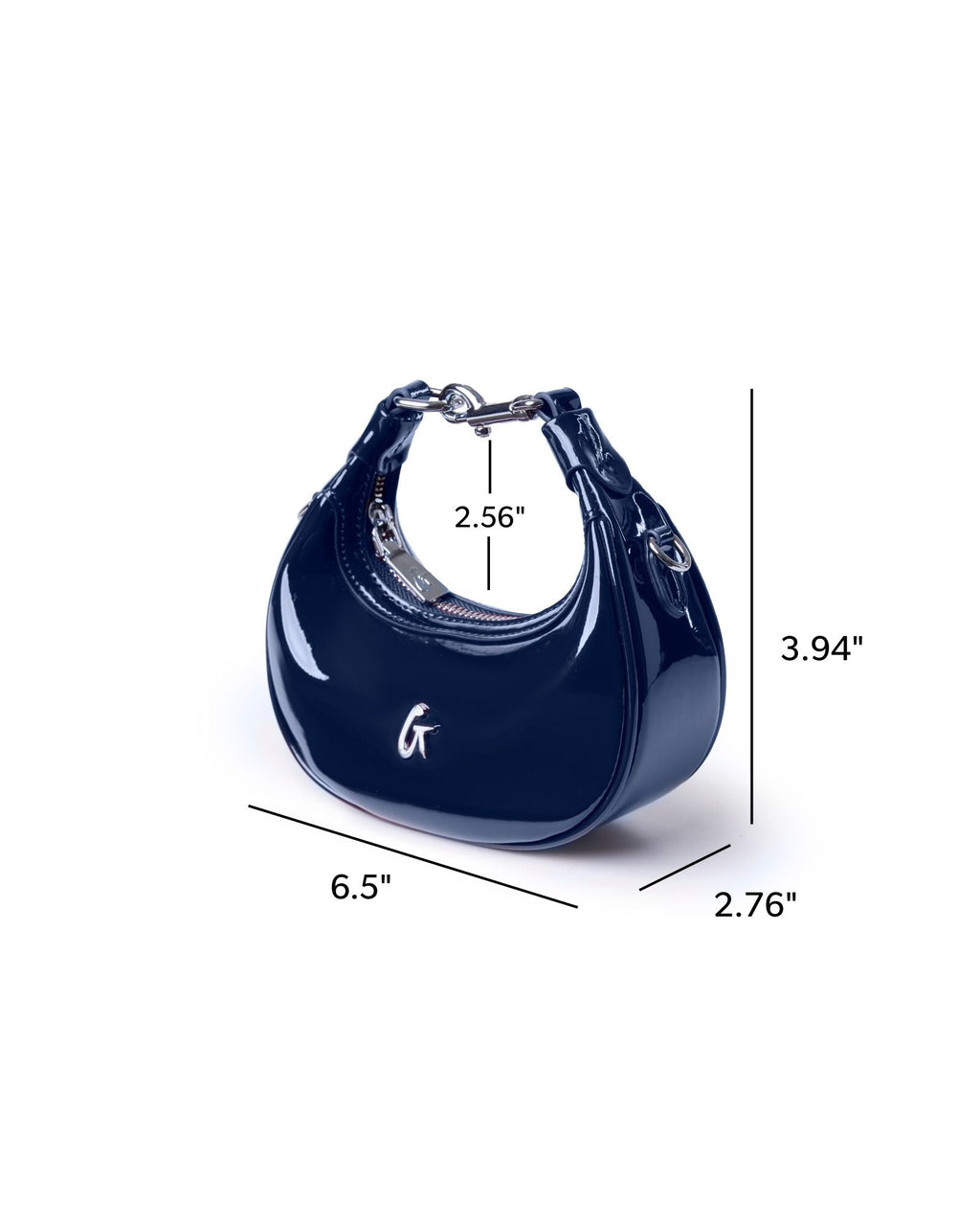NANO MIRROR HOBO BAG - MIRROR NAVY