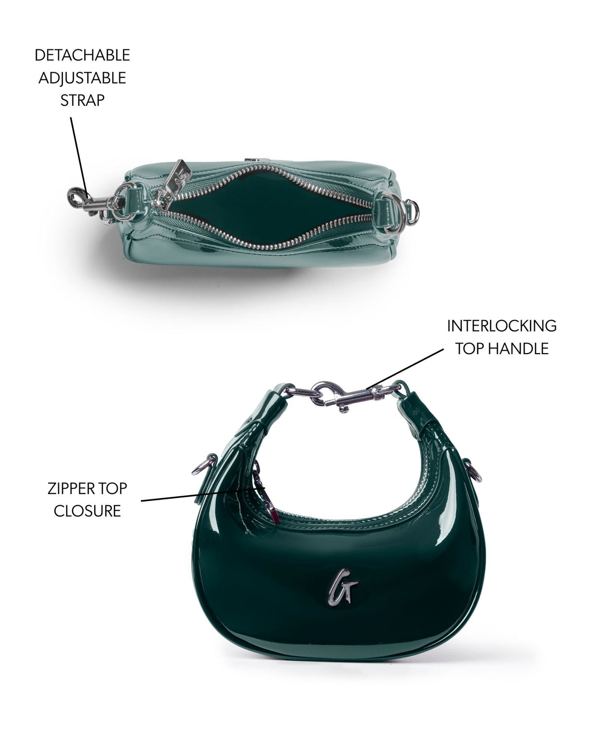 NANO MIRROR HOBO BAG - MIRROR GREEN