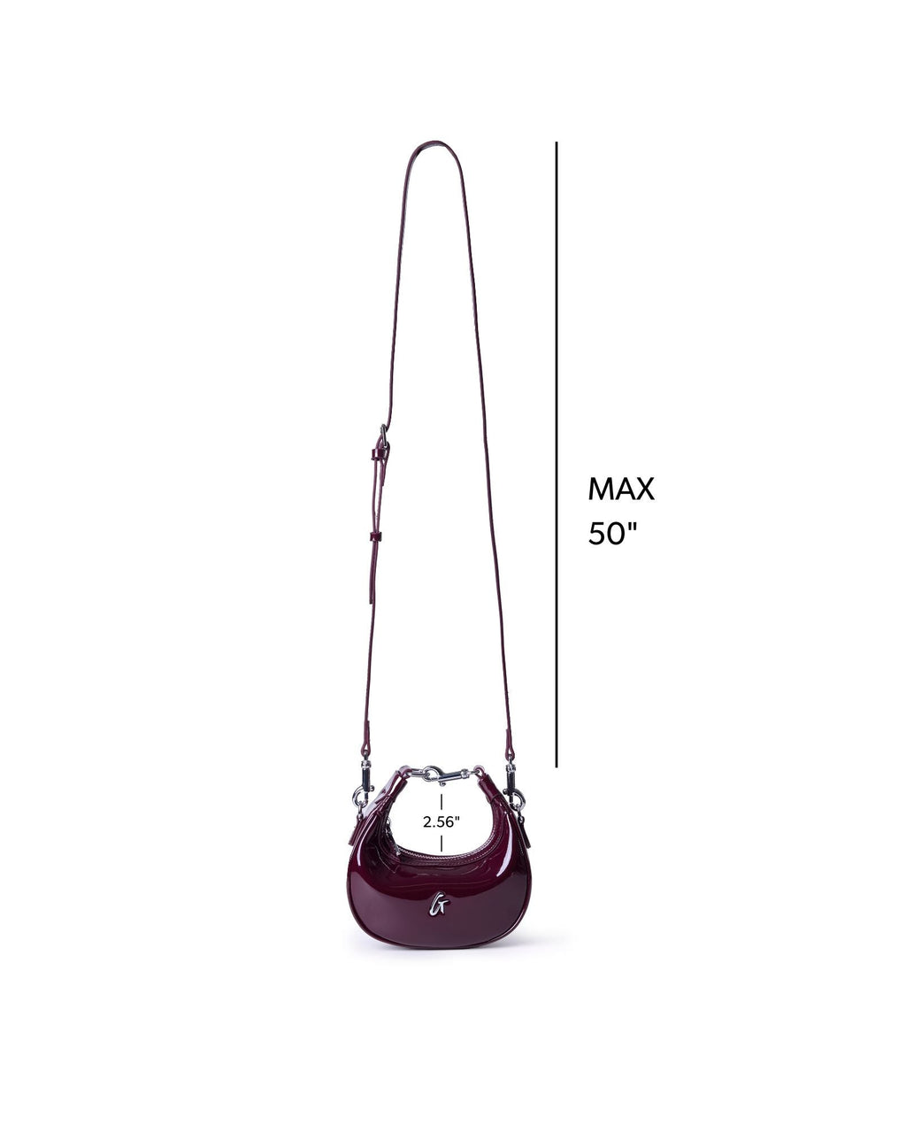 NANO MIRROR HOBO BAG - MIRROR BURGUNDY