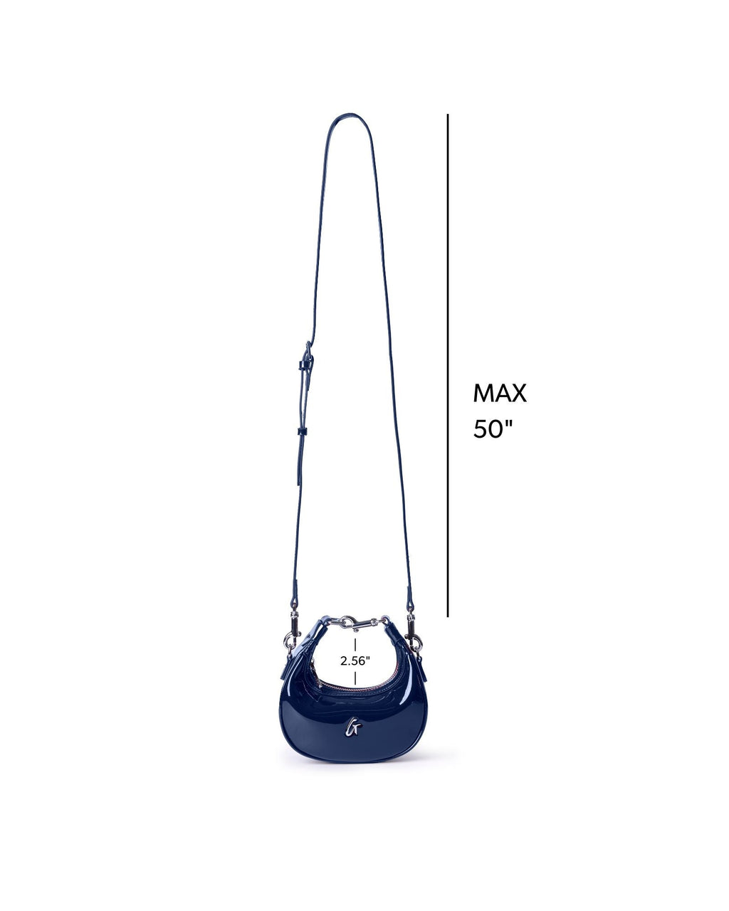 NANO MIRROR HOBO BAG - MIRROR NAVY