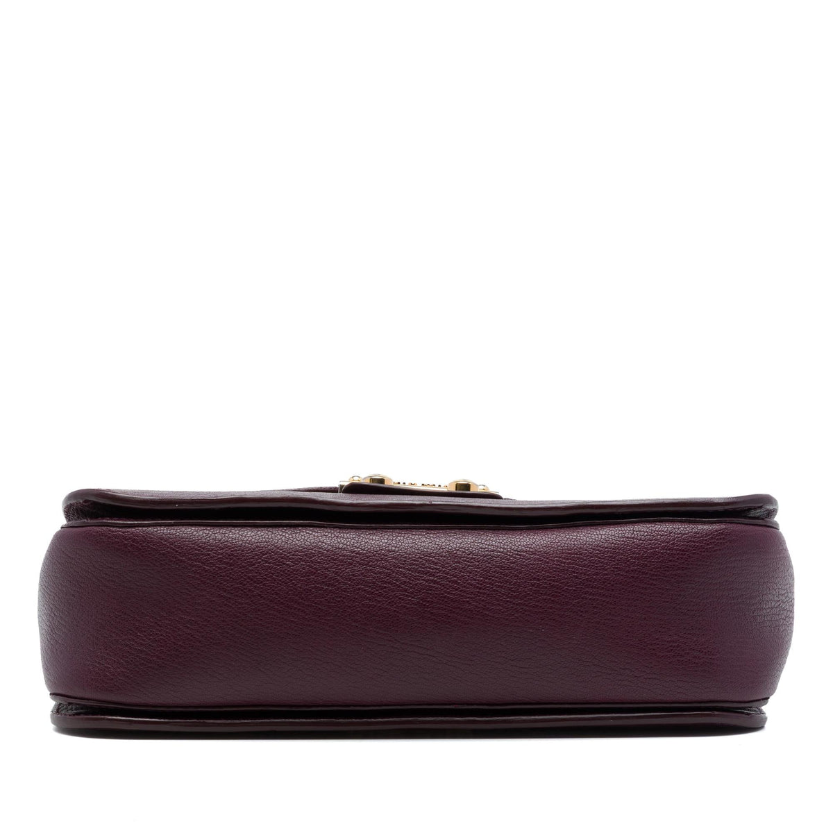 Miu Miu Goatskin Madras Push Lock Top Handle Satchel - Purple
