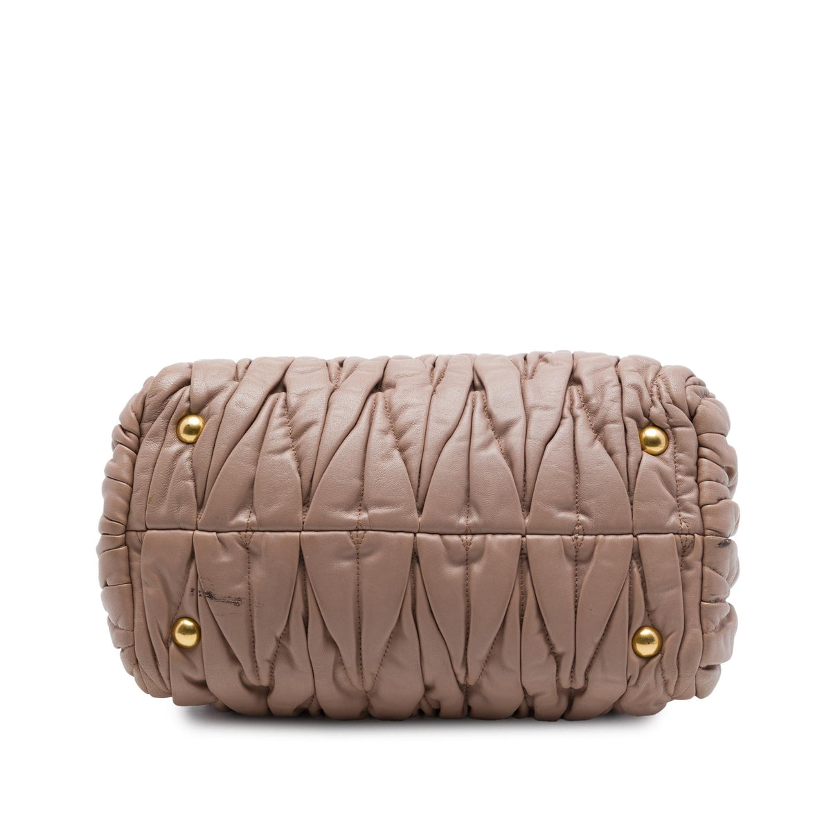 Miu Miu Matelasse Nappa Satchel - Brown