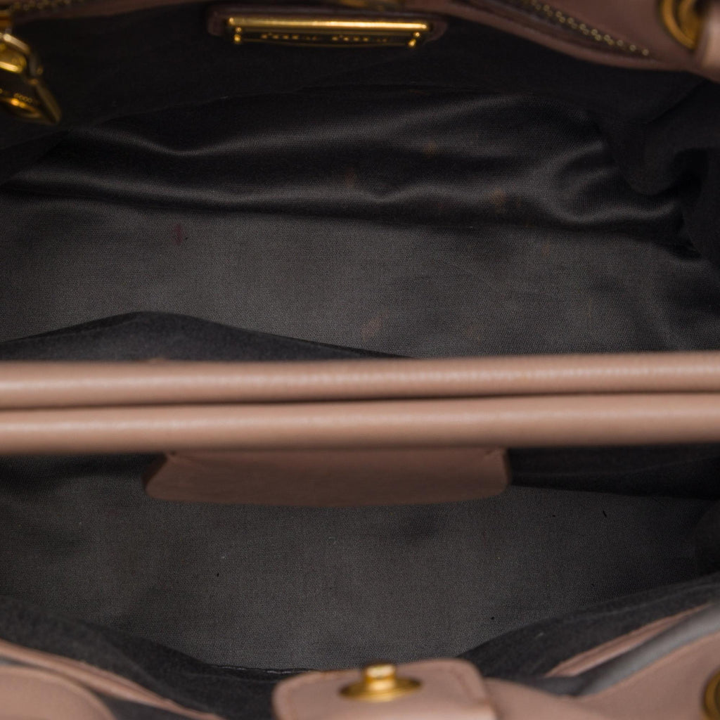 Miu Miu Matelasse Nappa Satchel - Brown